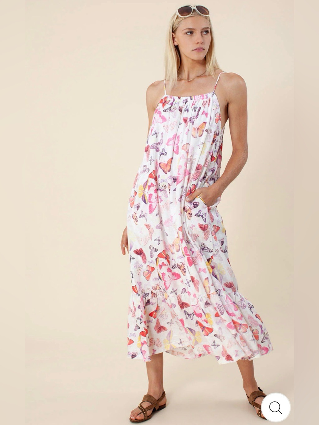 Nwt Hale Bob Blossom Maxi Dress With Butterfly Print